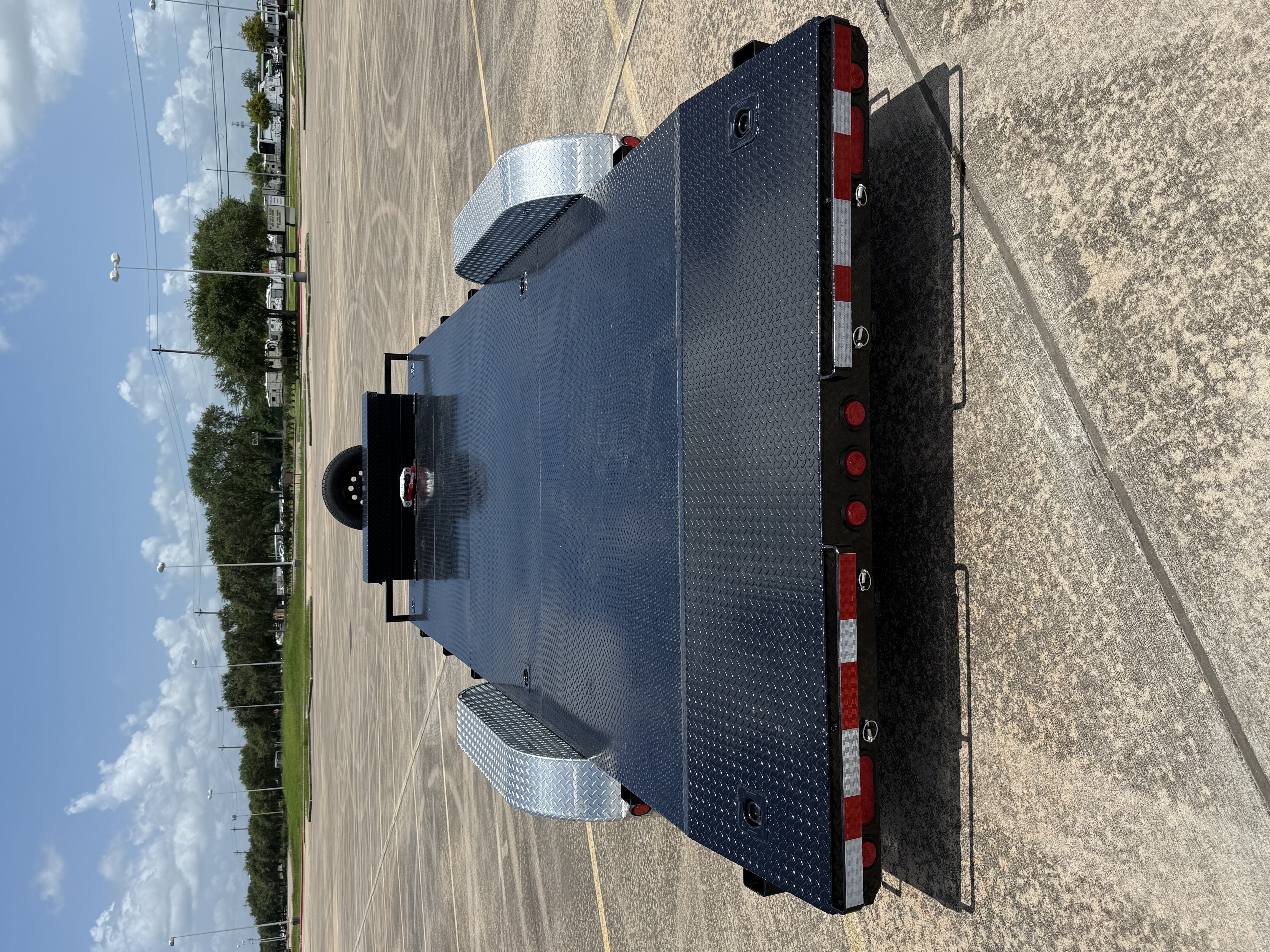 Rear view of trailer